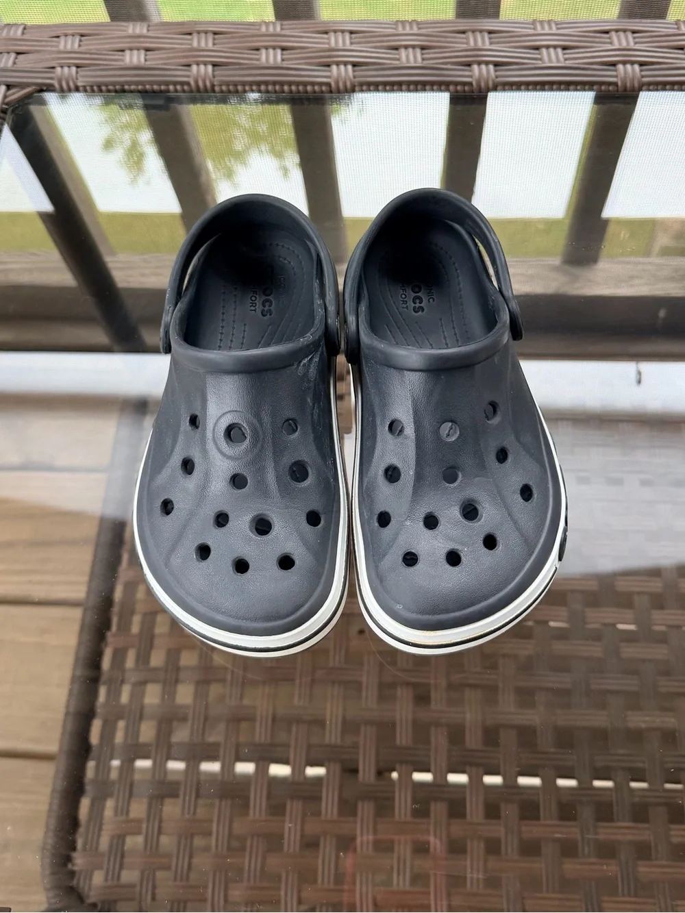 Crocs Kids Classic Clogs in Black Size 13